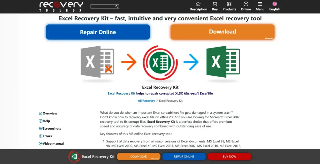 Recovery Toolbox for Excel