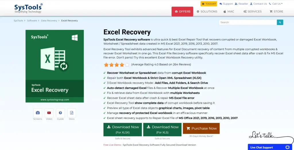 SysTools Excel Recovery