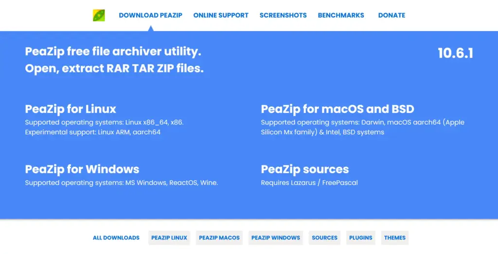 PeaZip（無料）